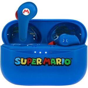 OTL bezdrátová sluchátka TWS s motivem Super Mario modrá