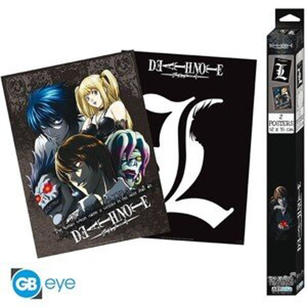 Set 2 plakátů Death Note - L & Group (52x38 cm)