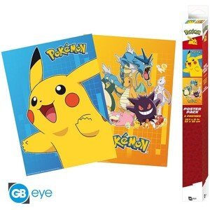 Set 2 plakátů Pokémon - Colourful Characters (52x38 cm)