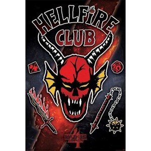 Plakát Stranger Things 4 - Hellfire Club Emblem Rift (275)