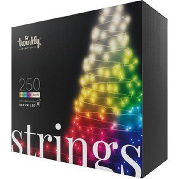 Twinkly Strings Special Edition chytré žárovky na stromeček 250 ks 20m černý kabel