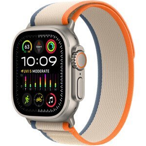 Apple Watch 49/45/44/42mm oranžovo-béžový Trailový tah S/M