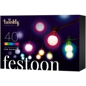 Twinkly Festoon Multi-Color 40 ks chytré žárovky G45 10m