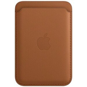 Apple kožená peněženka s MagSafe sedlově hnědá