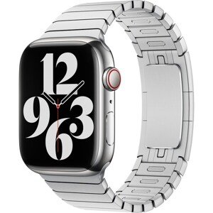 Apple Watch 49/45/44/42mm stříbrný článkový tah