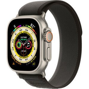 Apple Watch řemínek 49/45/44mm černý/šedý trailový tah - S/M