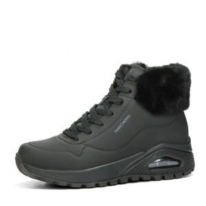 Skechers dámské zimní kotníkové boty s kožešinou - černé - 36