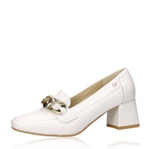 Olivia shoes dámské kožené polobotky - bílé - 36