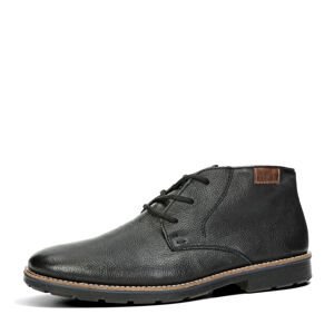Rieker pánské kožené kotníkové boty na zip - černé - 40