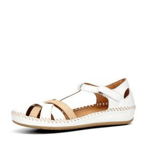 Robel dámské kožené sandály - bílé - 37