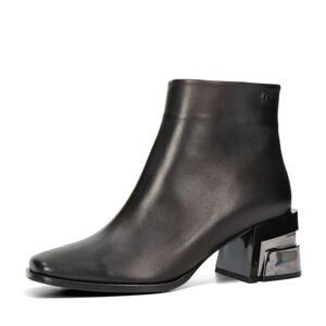 ETIMEĒ dámské elegantní kotníkové boty na zip - černé - 40