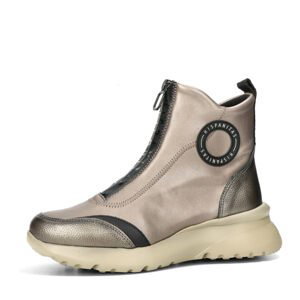 Hispanitas dámské stylové kotníkové boty na zip - šedohnědé - 37