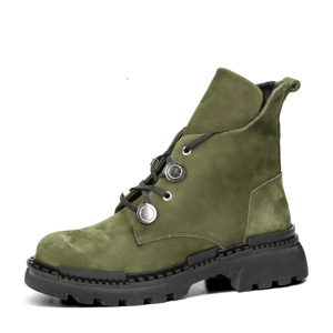 Etimee dámské nubukové kotníkové boty - zelené - 37