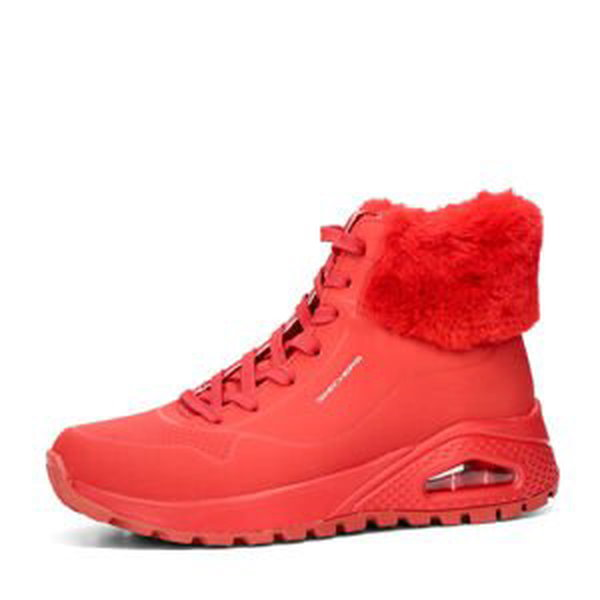 Skechers dámské zimní kotníkové boty s kožešinou - červené - 37