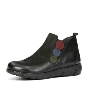Robel dámské nubukové kotníkové boty - černé - 39