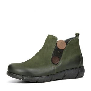 Robel dámské kožené kotníkové boty - zelené - 40