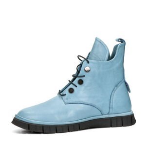 Robel dámské kožené kotníkové boty na zip - modré - 38