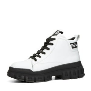 Robel dámské stylové kotníkové boty na hrubé podrážce  - bílé - 39