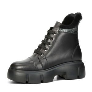 ETIMEĒ dámské zimní kotníkové boty na zip - černé - 38