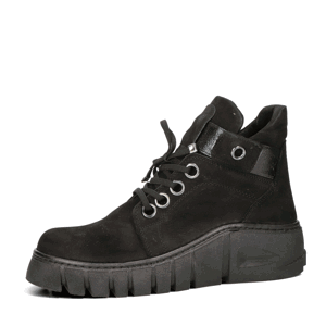 ETIMEĒ dámské nubukové kotníkové boty - černé - 39