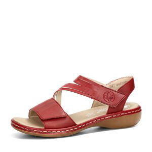 Rieker dámské kožené sandály - bordó - 39