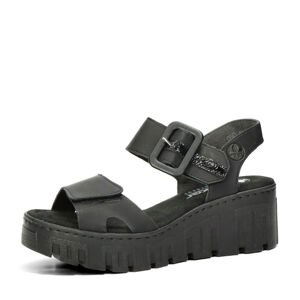 Rieker dámské komfortní sandály - černé - 37