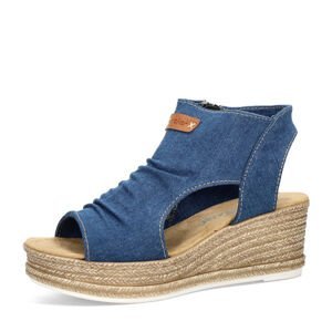 Rieker dámské denimové sandály - modré - 36