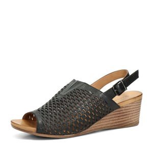 Robel dámské kožené sandály - černé - 36
