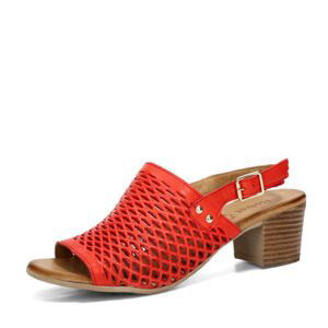 Robel dámské kožené sandály - červené - 38