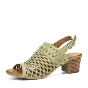 Robel dámské kožené sandály - zelené - 36