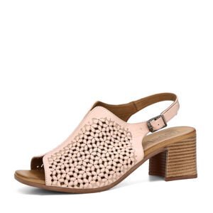 Robel dámské kožené sandály - světle růžové - 38