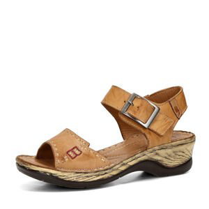 Robel dámské kožené sandály - hnědé - 36