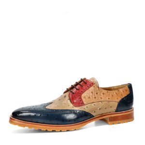 Melvin & Hamilton pánské luxusní společenské boty s koženou podešví - vícebarevné - 42