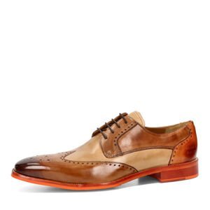 Melvin & Hamilton pánské luxusní společenské boty s koženou podešví - hnědé - 45