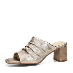 Tamaris dámské kožené pantofle - zlaté - 36