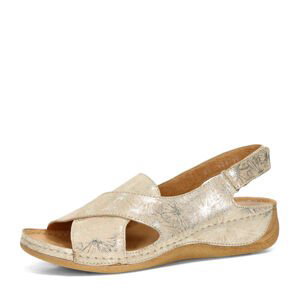 Robel dámské komfortní sandály - béžovo zlaté - 37