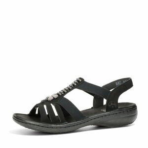 Rieker dámské stylové sandály - černé - 36