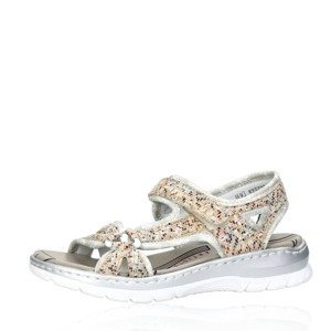 Rieker dámské stylové sandály na suchý zip - vícebarevné - 36