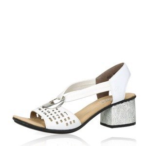 Rieker dámské stylové sandály - bílé - 37