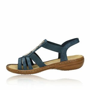 Rieker dámské stylové sandály - tmavomodré - 38