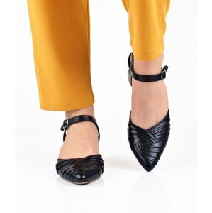 Canal Grande dámské kožené sandály - černé - 36