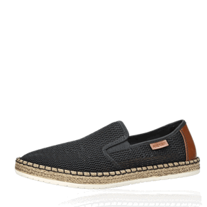 Rieker pánské perforované espadrilky - černé - 40