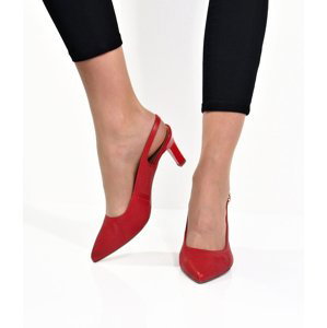 Tamaris dámské kožené sandály - červené - 36