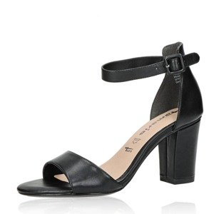 Tamaris dámské kožené sandály - černé - 37