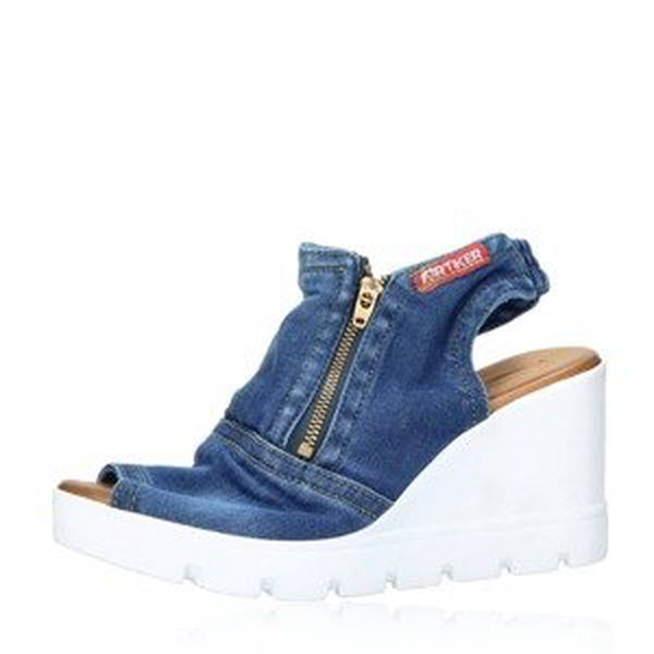 Artiker dámské džínsové sandály - modré - 36