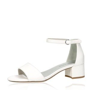 Tamaris dámské stylové sandály na suchý zip - bílé - 39
