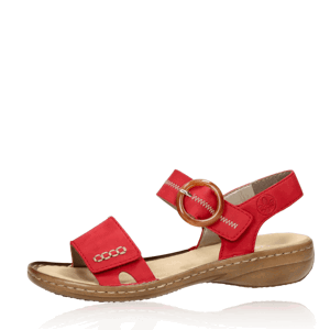 Rieker dámské komfortní sandály - červené - 38
