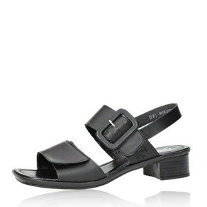 Rieker dámské kožené sandály - černé - 36