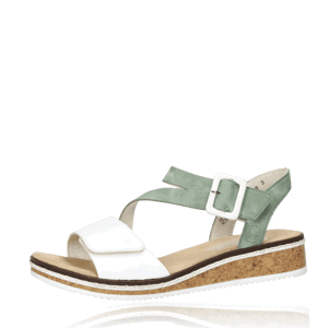 Rieker dámské komfortní sandály - zelené - 37