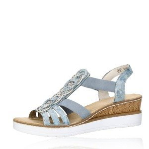 Rieker dámské stylové sandály - modré - 38